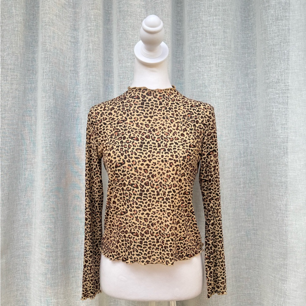 Polly animal print long sleeve top